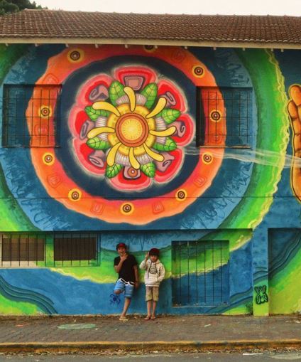 A mural at a school in Pinamar, Argentina.